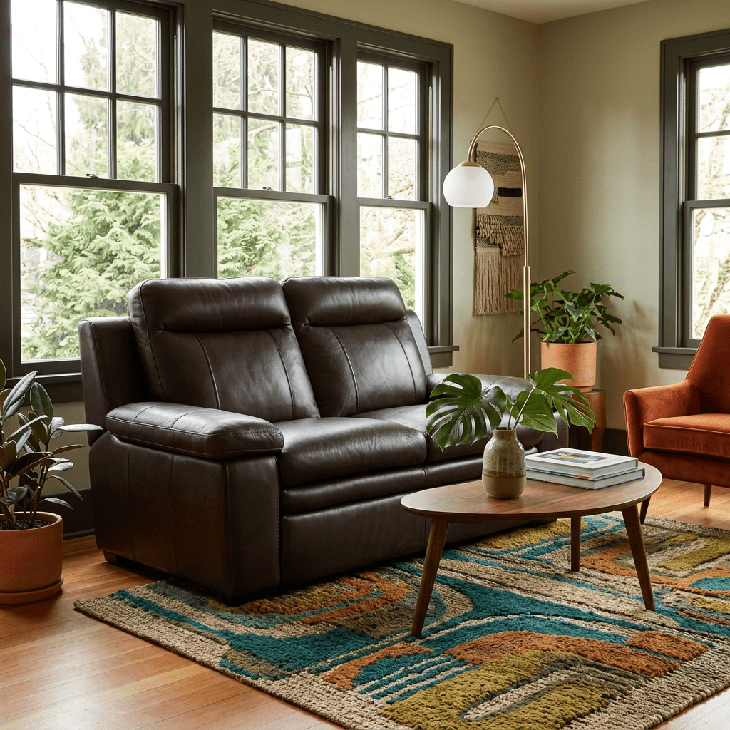 Leather Loveseat - view 5