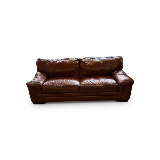 Chestnut Leather Sofa - view 3