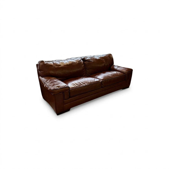 Chestnut Leather Sofa - view 4