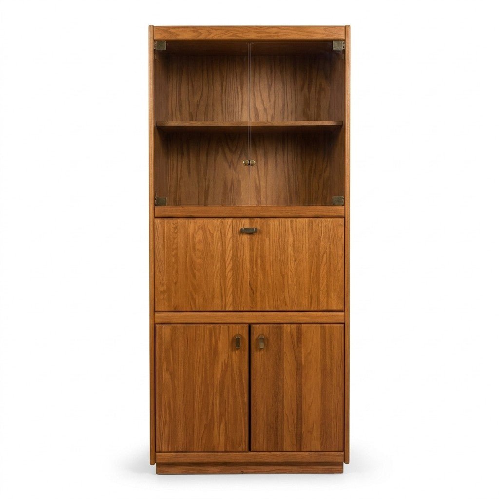 Light Brown Storage Cabinet - consignment furniture Portland
