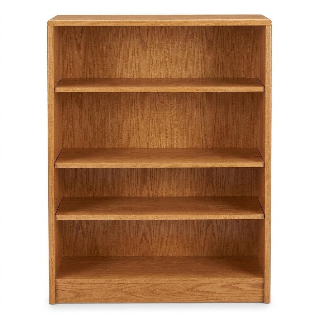 Light Oak Curved Oak Bookcase - consignment furniture Portland