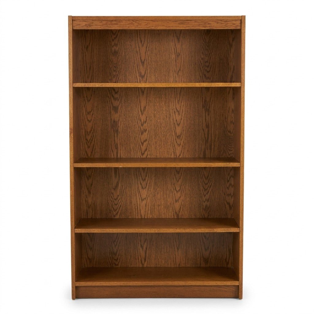 Light Oak Mid-Century Bookcase - consignment furniture Portland