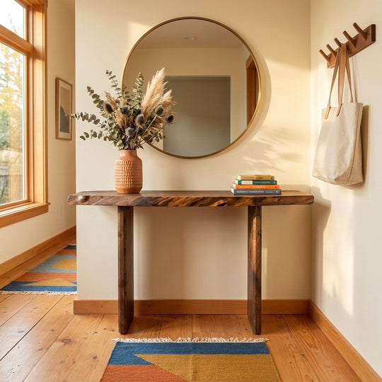 Live Edge Black Walnut Console Table - view 5