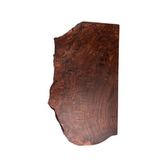 Dark walnut live edge accent table with a clear epoxy river fill on the top - view 3