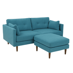Mid Century Loveseat &amp; Ottoman - Whats New Furniture - Portland, Oregon