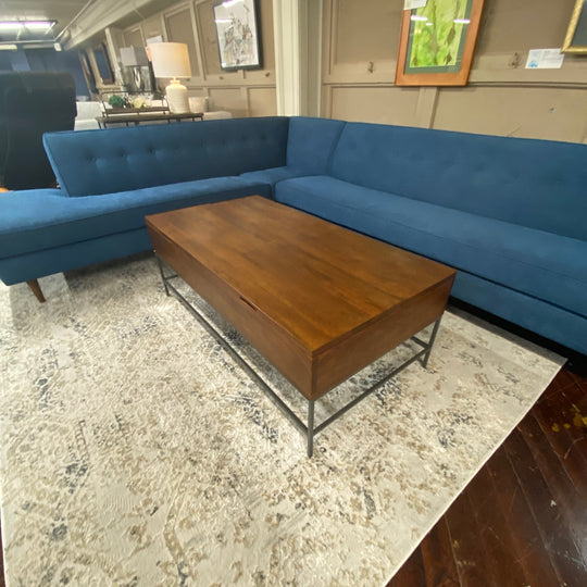Mid-Century Modern Sectional w/ Performance Fabric