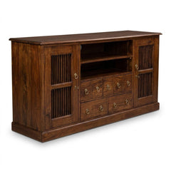 Low Dark Wood Credenza - view 4