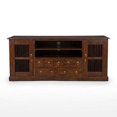 Low Dark Wood Credenza - consignment furniture Portland