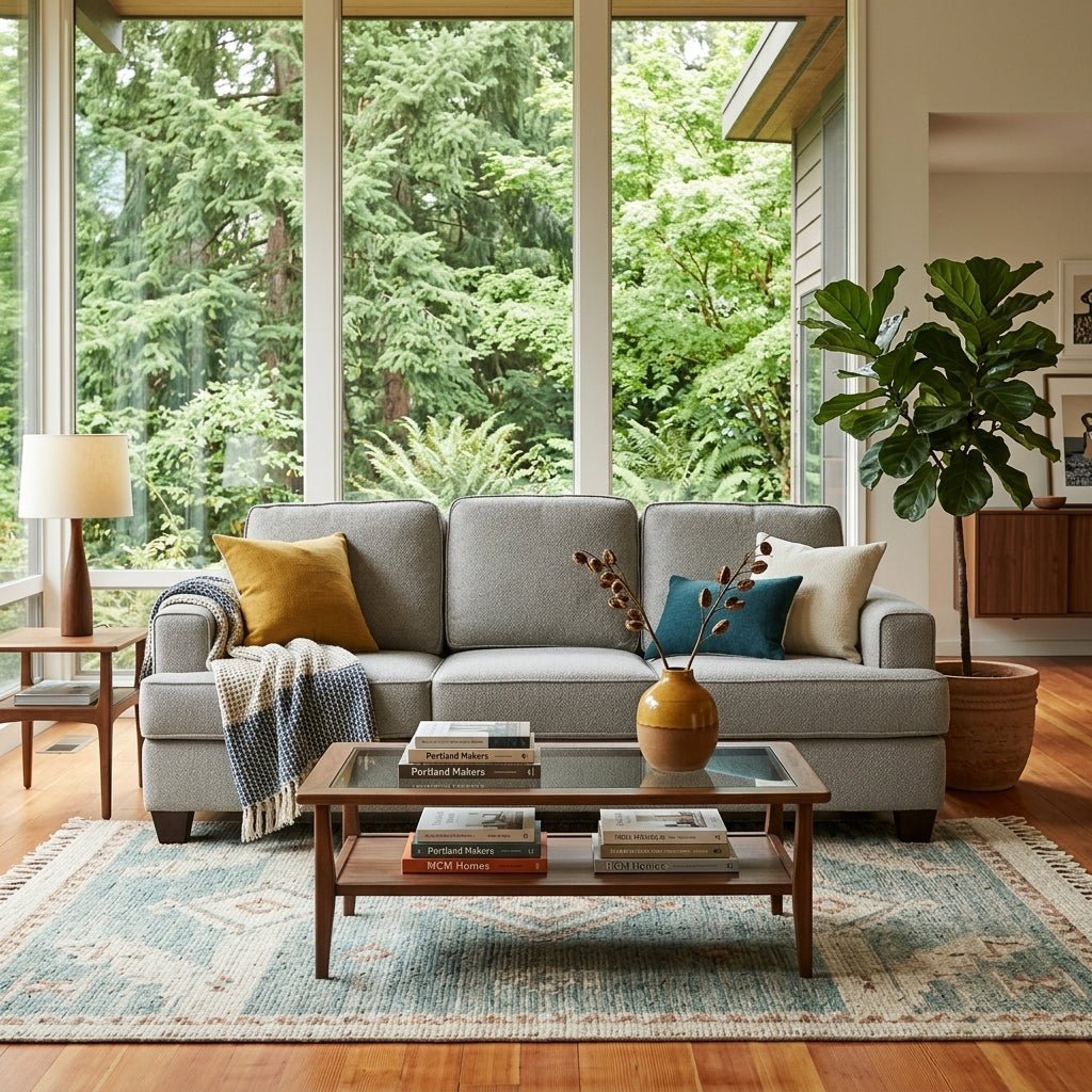 Marled Gray Sofa - view 5