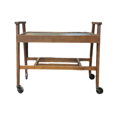 Mid - Century Modern Black and Wood Bar Cart - Whats New Furniture - Portland, Oregon
