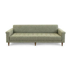 Pale green modular sofa with a detachable chaise section
