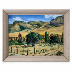 Multicolor mid-century framed artwork, an original Galbreath signed and dated 1953