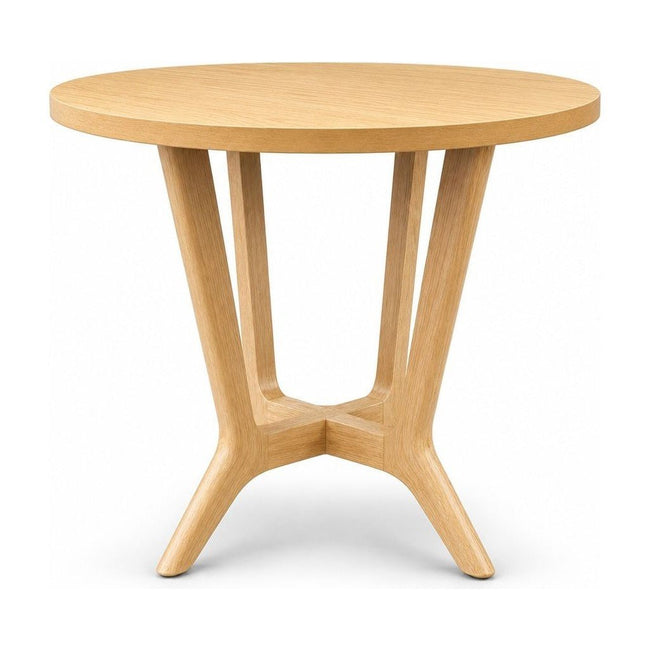 Light Oak square end table with tapered mid-century legs.