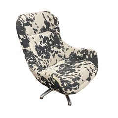 Modern Cowhide Swivel Chair - Image 2 | What&