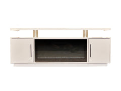 Modern Media Stand with Fireplace Insert - Whats New Furniture - Portland, Oregon