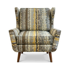 Multi-Colored Mid-Century Wingback - consignment furniture Portland