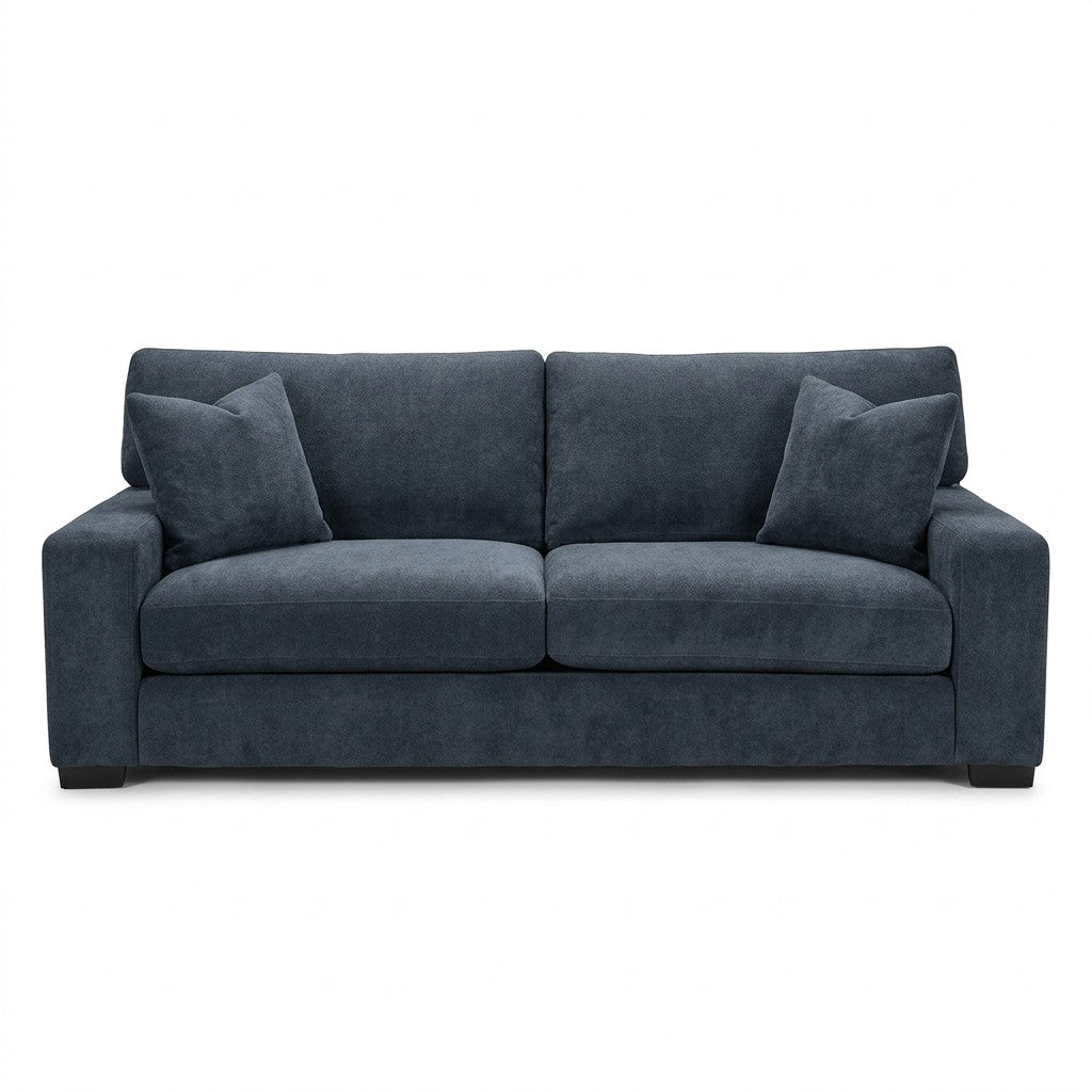 Navy Velvet Sofa - consignment furniture Portland