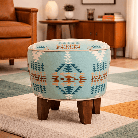 Ottoman w/Motif - Whats New Furniture - Portland, Oregon