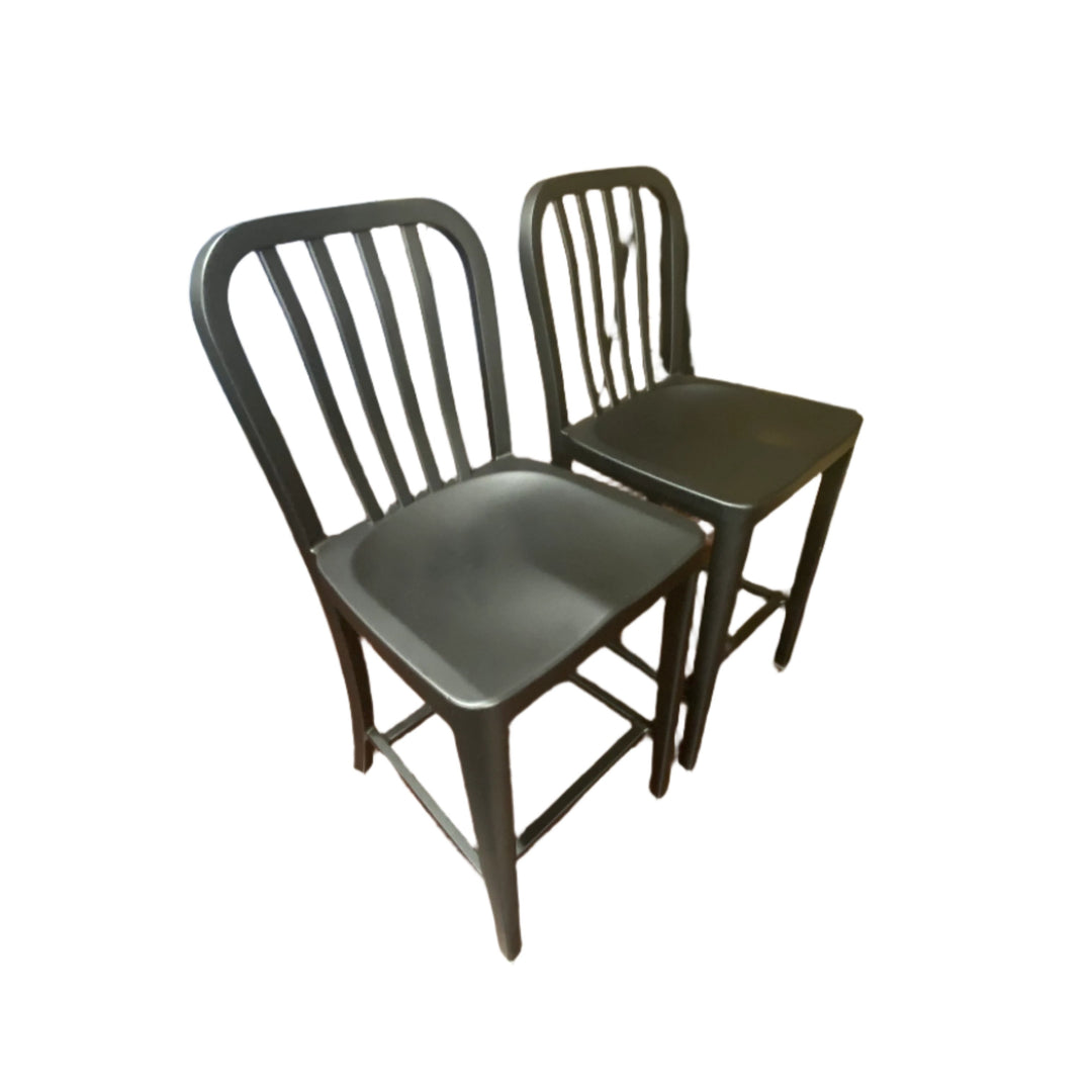 Set of 2 Metal Counter Stools