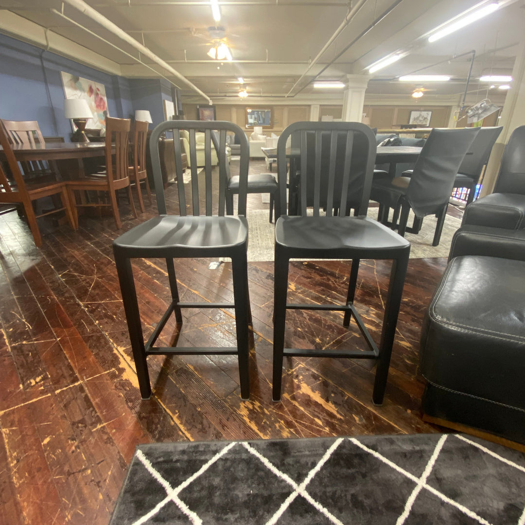 Set of 2 Metal Counter Stools
