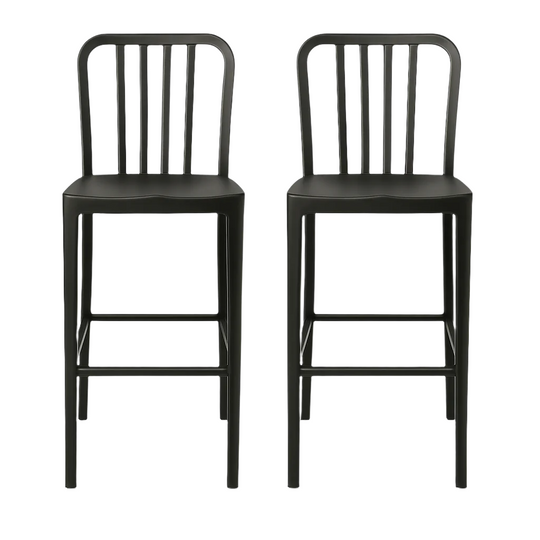 Set of 2 Metal Counter Stools
