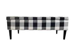Plaid Storage Bench - Whats New Furniture - Portland, Oregon