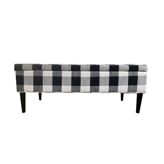 Plaid Storage Bench - Whats New Furniture - Portland, Oregon