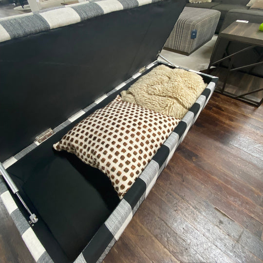 Plaid Storage Bench - Whats New Furniture - Portland, Oregon
