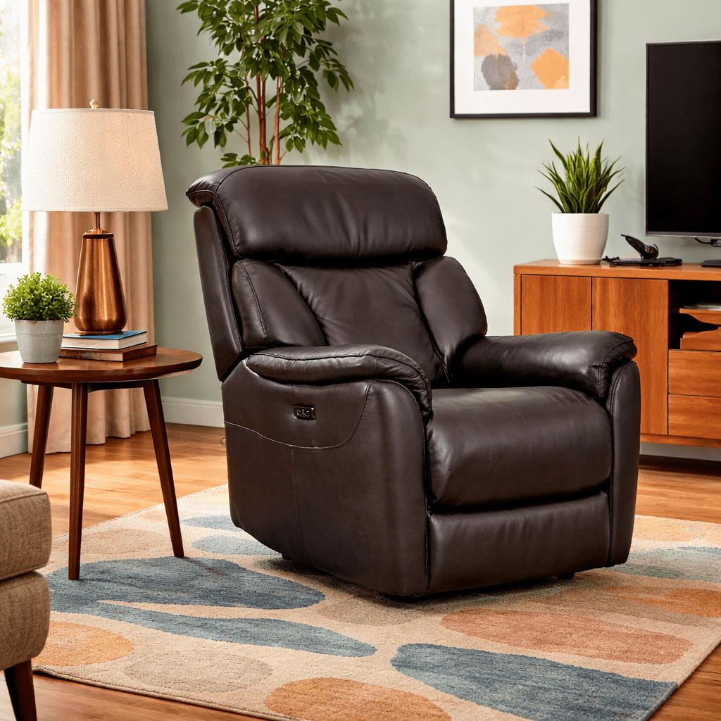 Power Leather Recliner - Whats New Furniture - Portland, Oregon