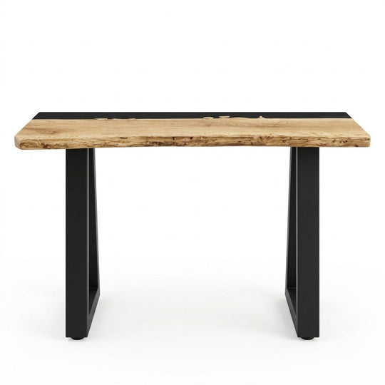 Red Wood Accent Table - consignment furniture Portland