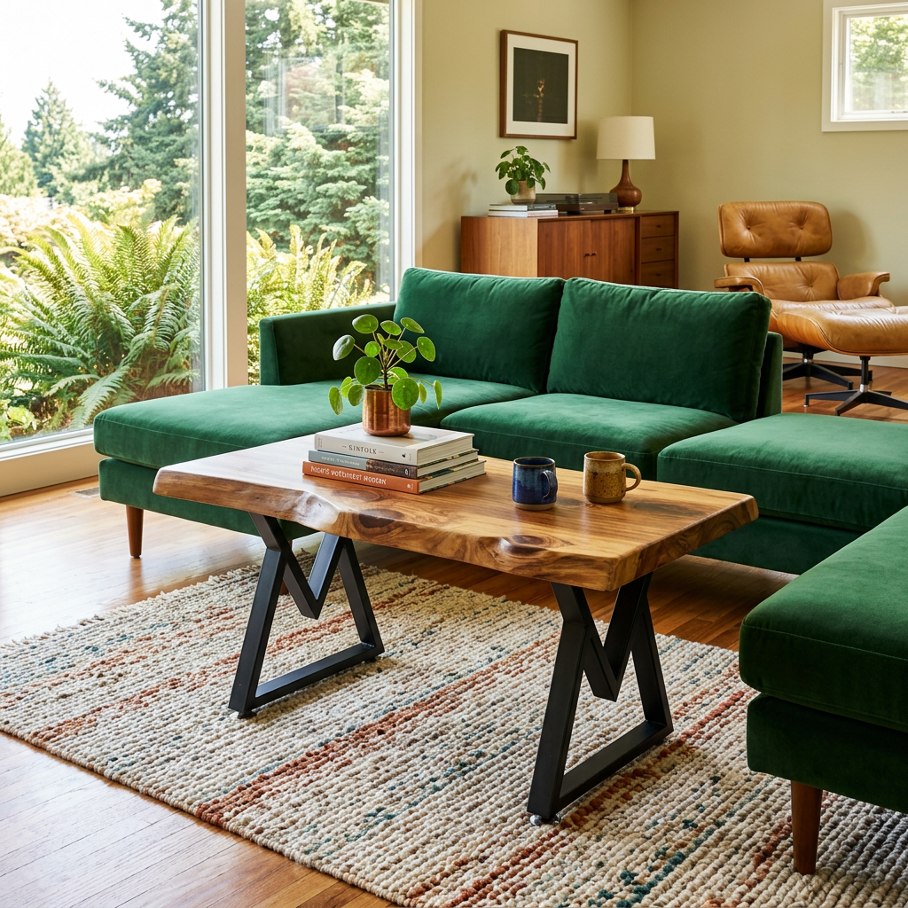 Red Wood Coffee Table - view 4