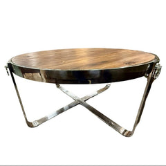Round Reclaimed Coffee Table - Whats New Furniture - Portland, Oregon