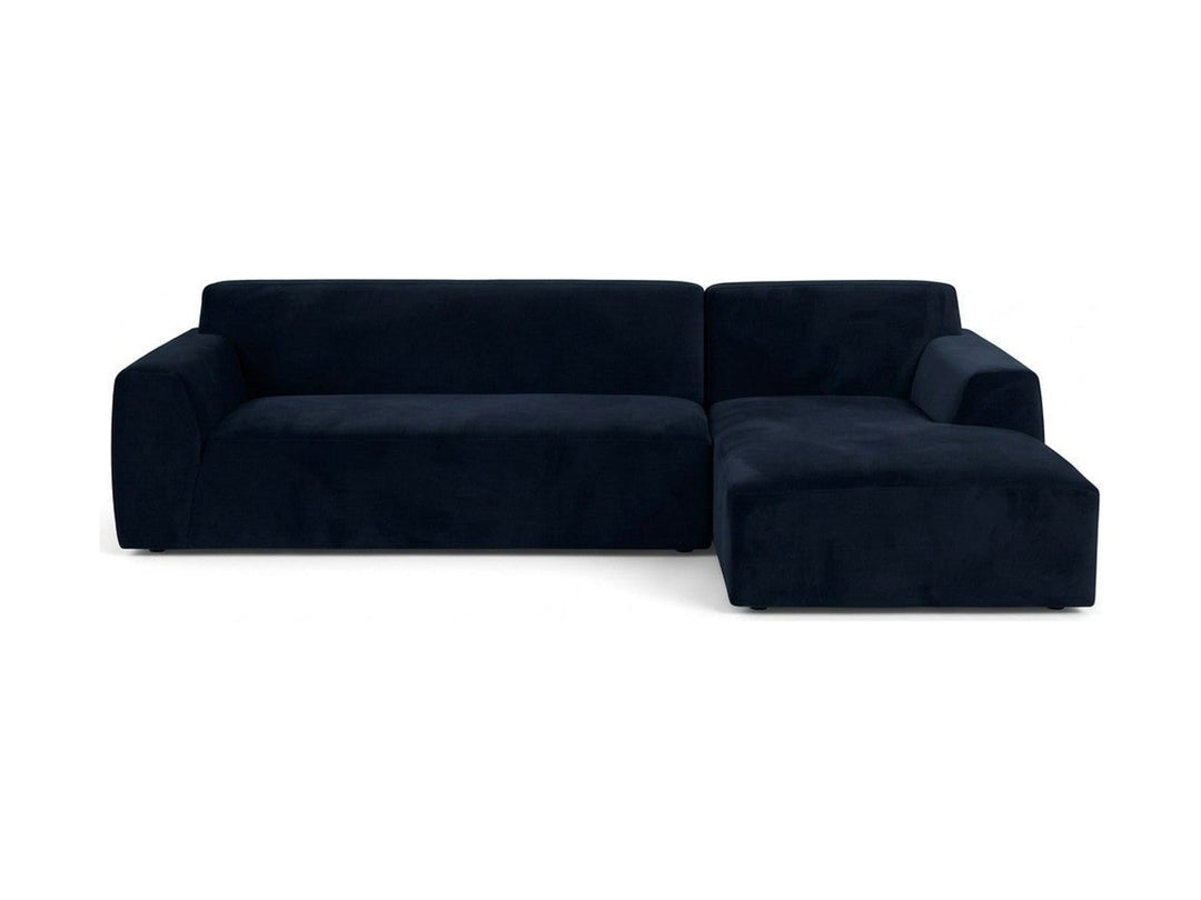 Royal Blue Sofa Chaise - consignment furniture Portland