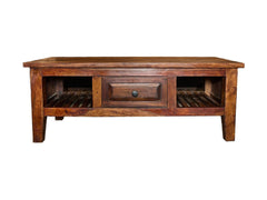 Rustic Wood Coffee Table with Drawer - Whats New Furniture - Portland, Oregon