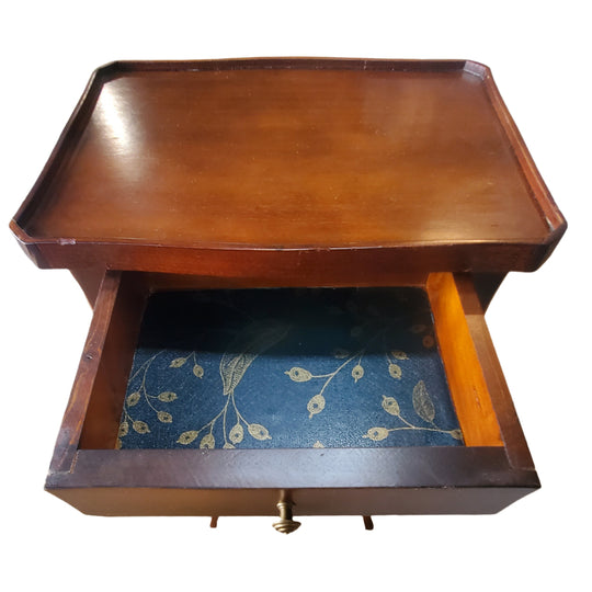 Set Of 2 Petite Italian Wooden Nightstands