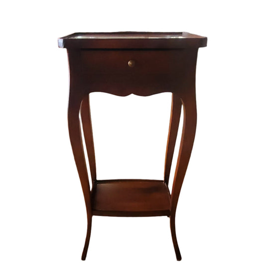 Set Of 2 Petite Italian Wooden Nightstands