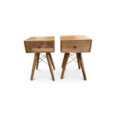 Set of 2 Walnut Nightstands - view 2