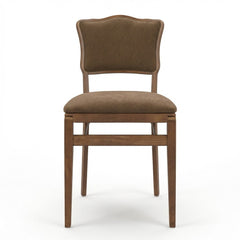 Set of Walnut Olive Green Dining Chairs - consignment furniture Portland
