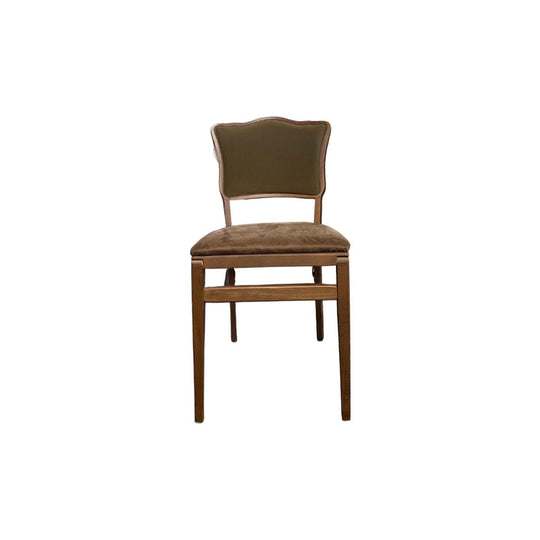 Set of Walnut Olive Green Dining Chairs - view 2
