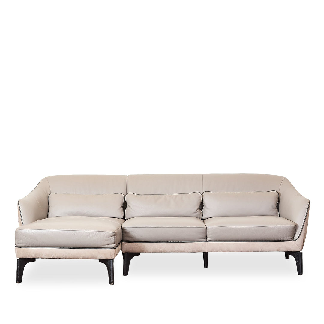 Sofa Chaise Leather &amp; Suede - What&