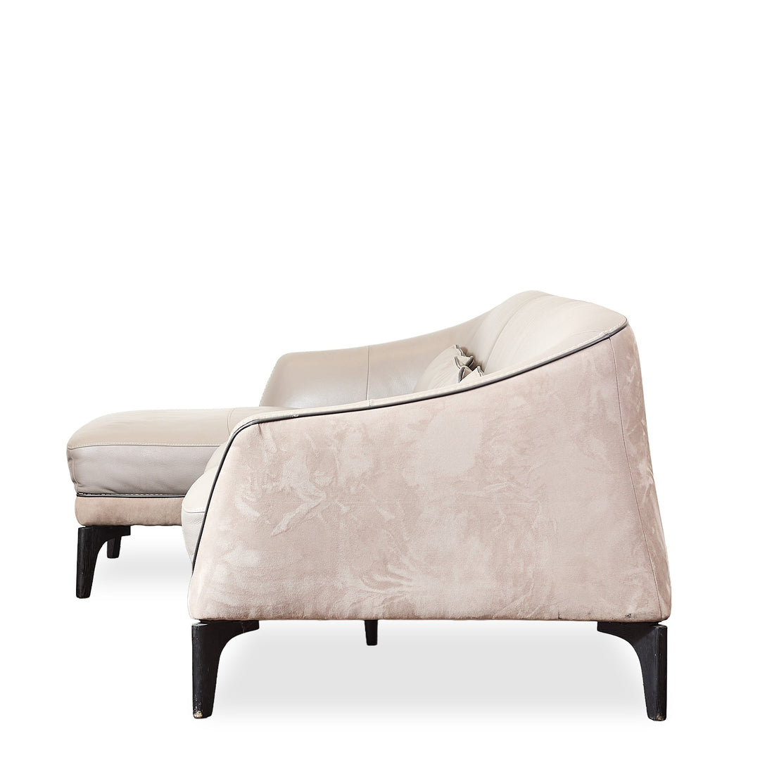 Sofa Chaise Leather &amp; Suede detail view 2 - What&