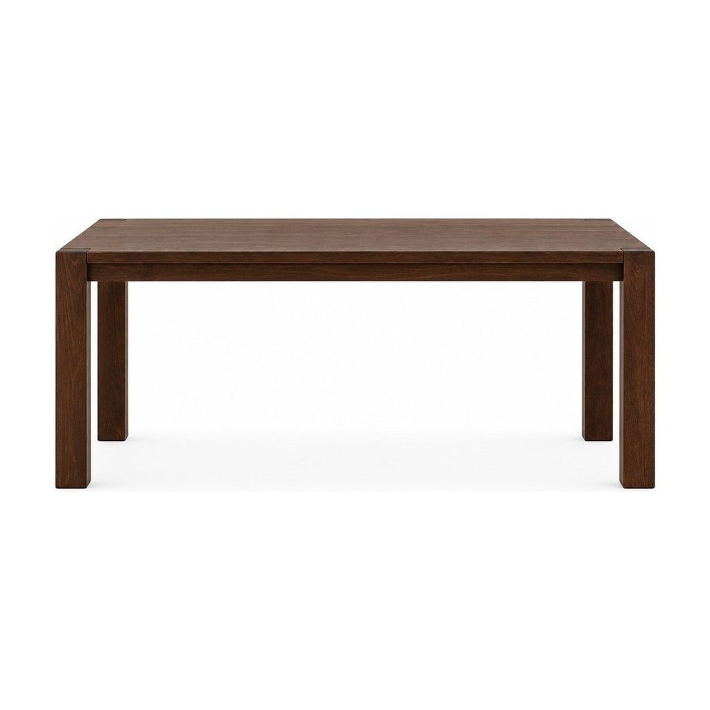 Brown Oak solid wood Terra dining table with a long rectangular top and clean contemporary lines.