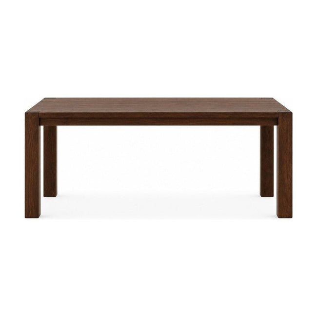 Brown Oak solid wood Terra dining table with a long rectangular top and clean contemporary lines.