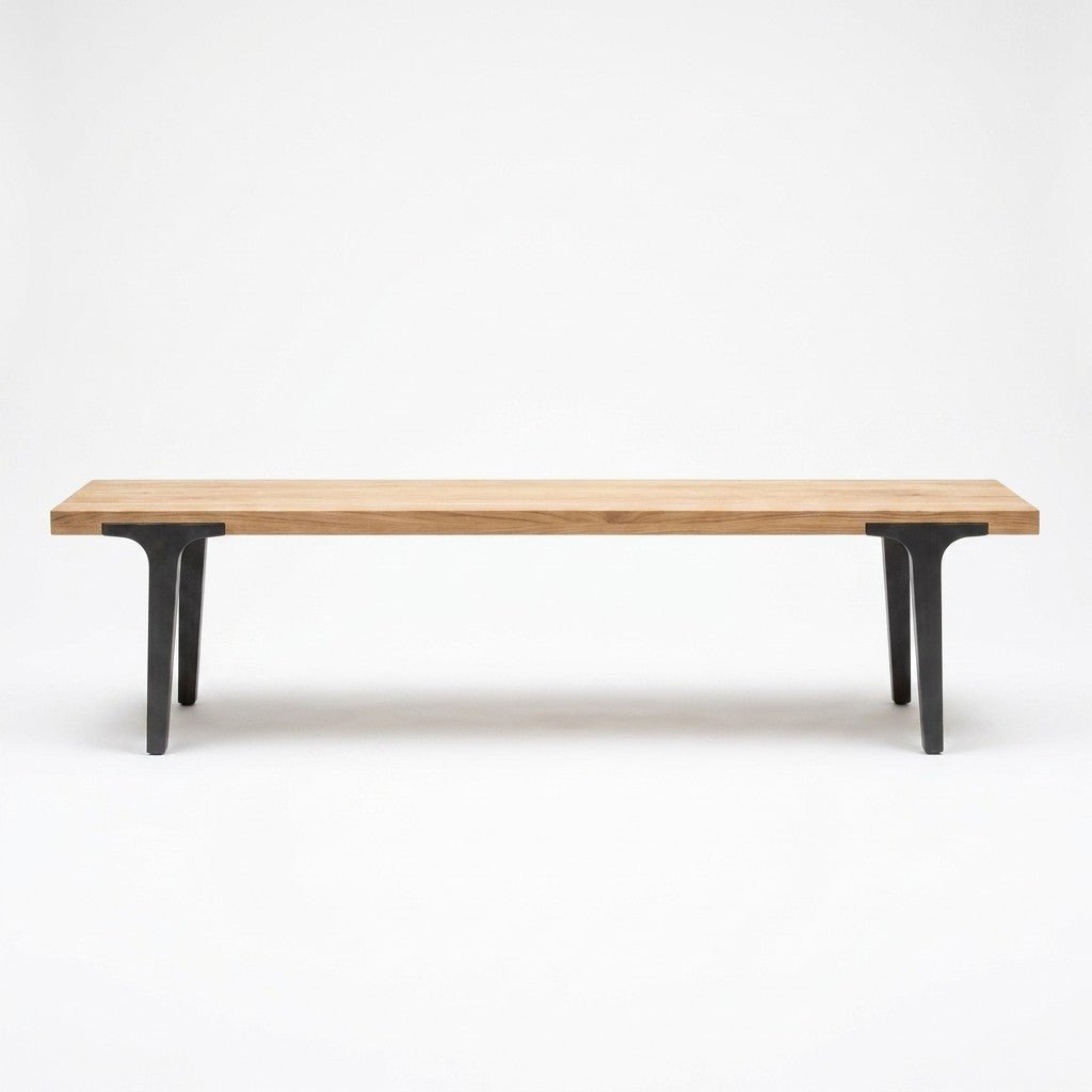 Teak Mid-Century Bench - consignment furniture Portland