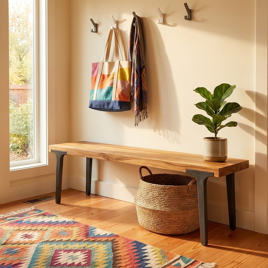 Teak Mid-Century Bench - view 5