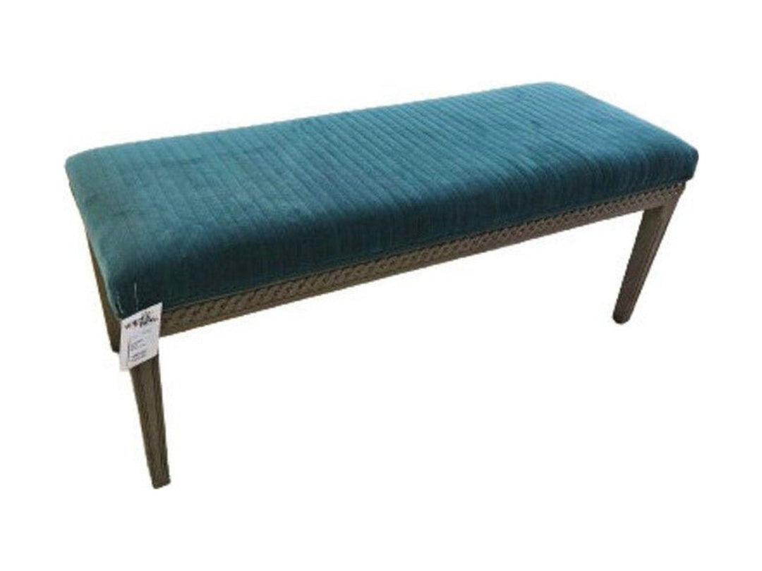 Teal Fabric Bench - Whats New Furniture - Portland, Oregon