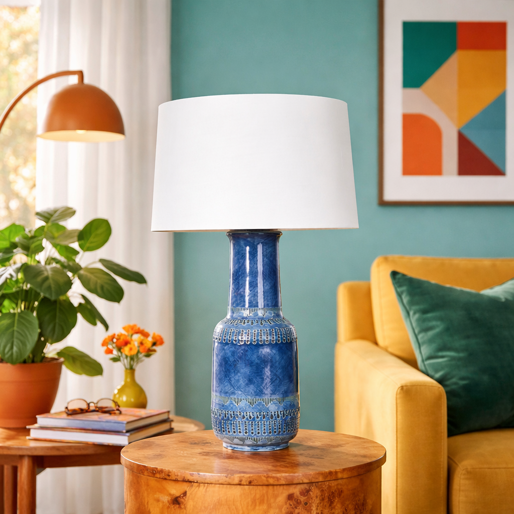 Textured Ceramic Table Lamps (2) - What&