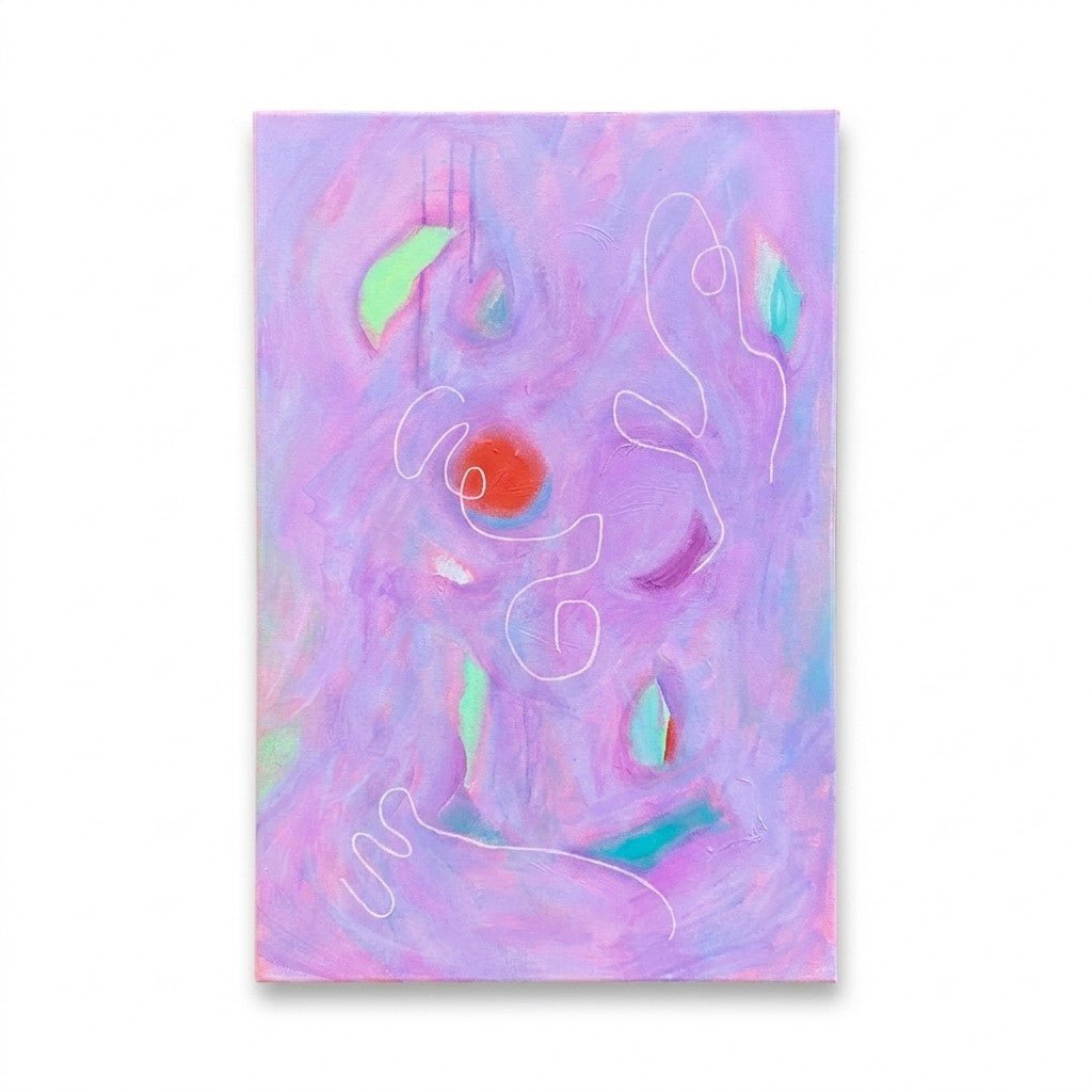“The Pink Lady” Hand Painted - Acrylic - view 3