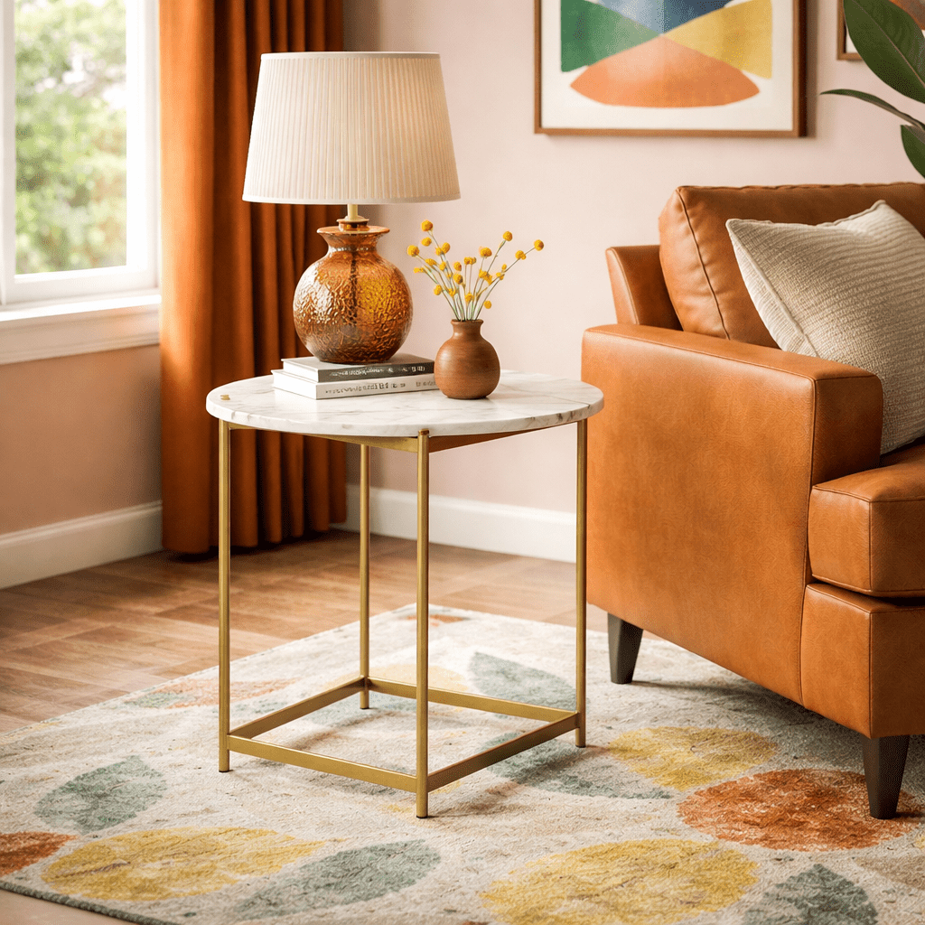 Triangle In - lay Side Table - Whats New Furniture - Portland, Oregon