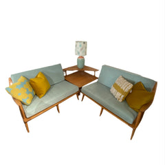 Vintage Mid-Century Modern Sectional w/ Table - Image 2 | What&